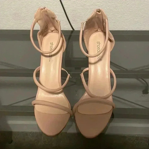 Shoedazzle Women's Nude Strappy‎ High Heel Size 9.5 - Picture 1 of 8